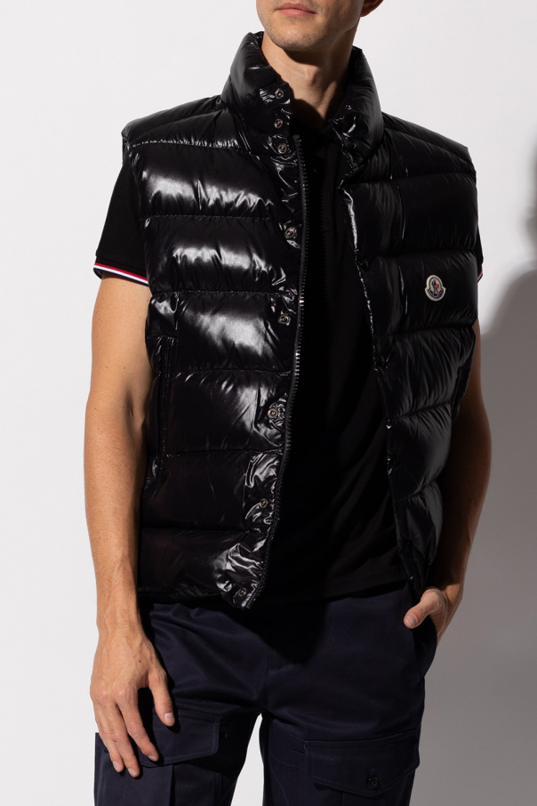 Moncler black best sale down tib vest